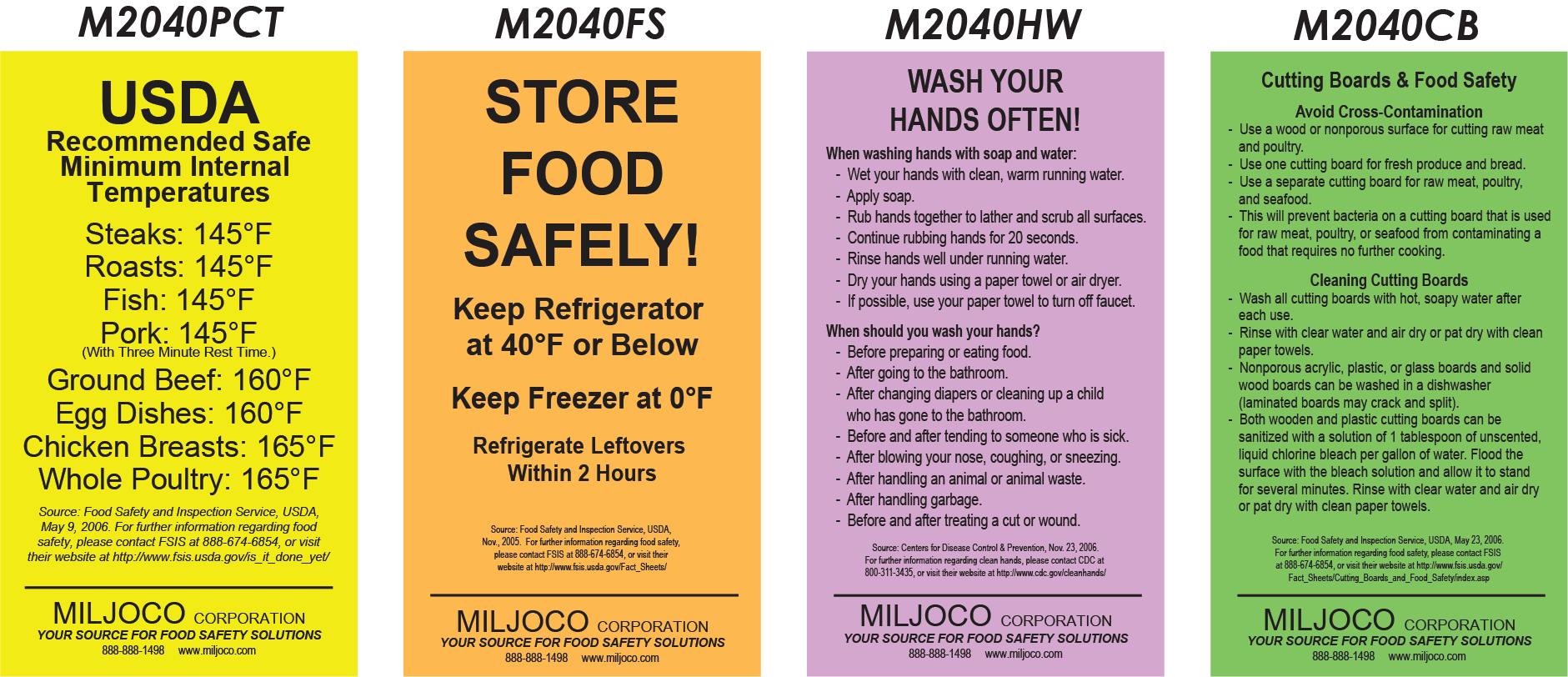 Miljoco 4 1/2 Tube Refrigerator / Freezer Thermometer